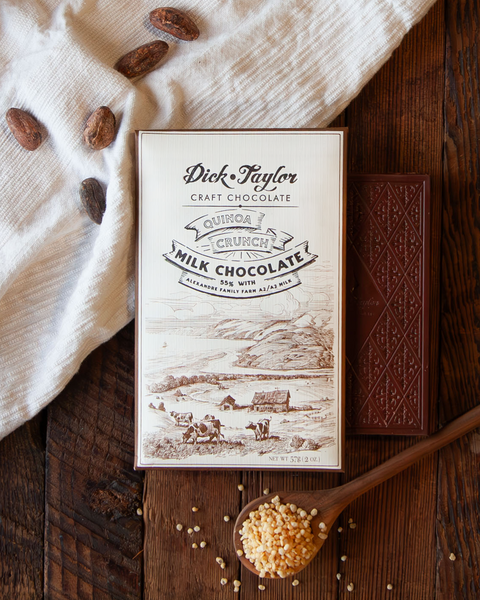Quinoa Crunch Milk Chocolate – Dick Taylor Craft Chocolate