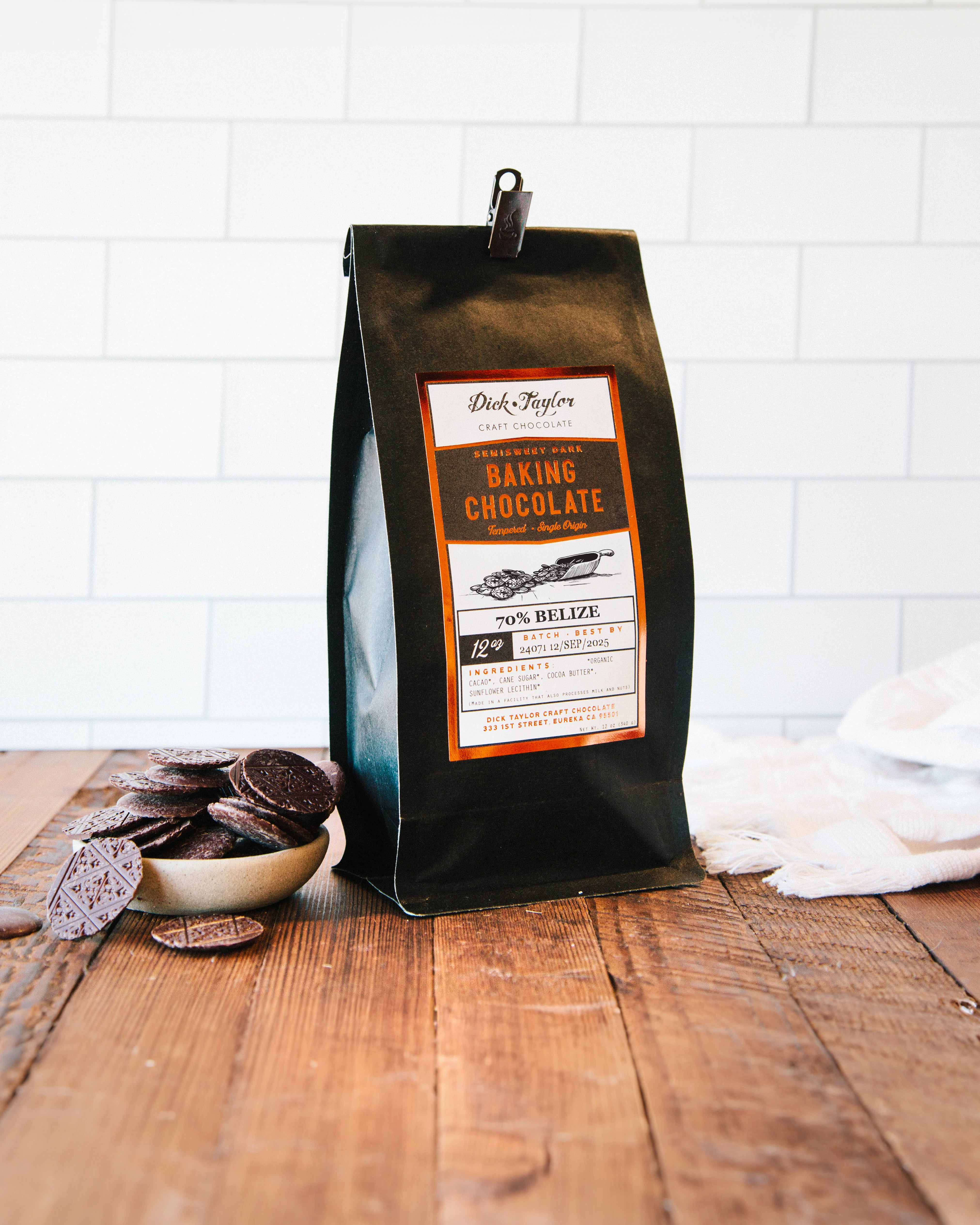 70% Belize Baking Chocolate Chips – Dick Taylor Craft Chocolate