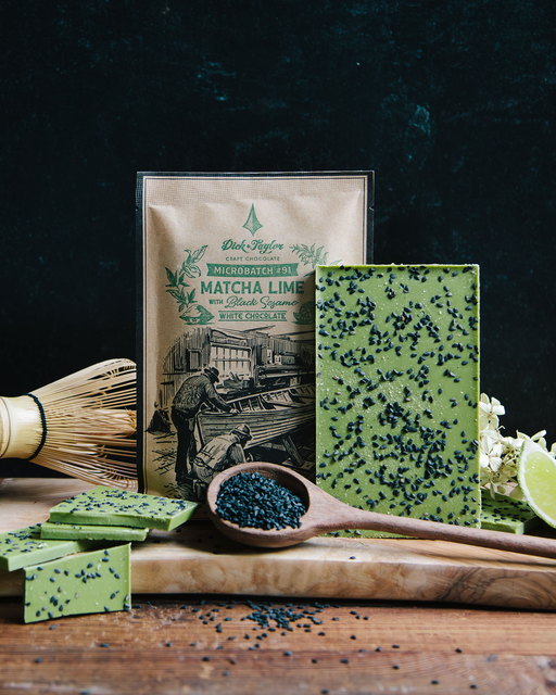 Microbatch: Matcha Lime with Black Sesame White Chocolate
